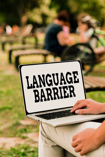 Handwriting text Language Barrier. Business overview difficulties in communication Speaking different language Voice And Video Calling Capabilities Connecting People Together