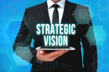 El yazısı metni Stratejik Görüş. İnternet Konsepti, örgütün Ofisteki Adam Üniformalı Tutucu Tabletinin Yeni Modern Teknoloji 'yi sergilemesi için gereken yönü netleştirir.