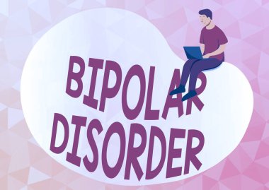 Bipolar bozukluk göstergesi. Ciddi yüksek ve düşük ruh halleri getiren işletme yaklaşımı Soyut Yayılma Mesajı Çevrimiçi, Küresel Bağlantı Kavramları