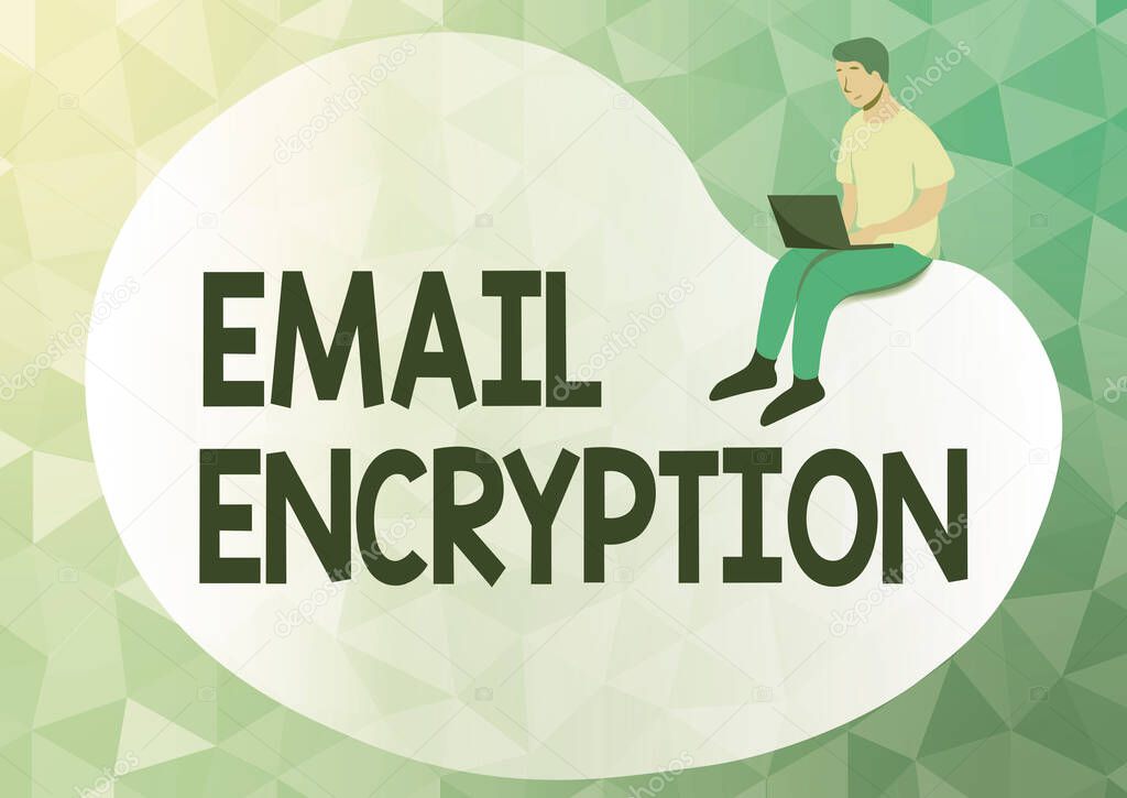 Conceptual display Email Encryption. Business approach protect the content from being read by illicit entities Abstract Spreading Message Online, Global Connectivity Concepts