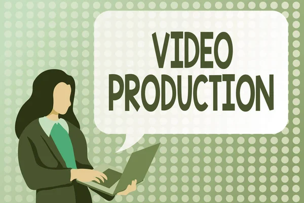 Conceptuele weergave Videoproductie. Internet Concept proces van het omzetten van een idee in een video Filmaking Studeren Programmeren Talen, Coderen En Het ontwikkelen van Nieuwe Video Game — Stockfoto