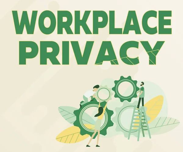 Firma visualizzazione della privacy sul posto di lavoro. Idea imprenditoriale tutela dei diritti individuali alla privacy sul luogo di lavoro Abstract Aiutare a costruire la comunità, la società Concetto di collaborazione — Foto Stock