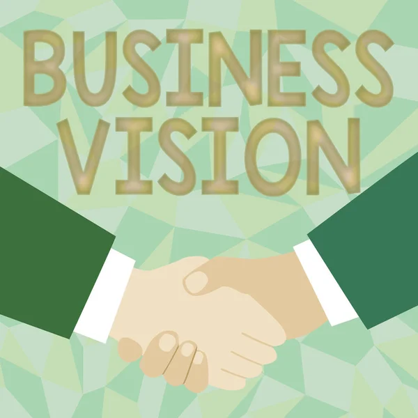 Konzeptionelle Bildunterschrift Business Vision. Internet-Konzept Beschreibung dessen, was eine Organisation erreichen möchte Abstrakte Menschen, die Deals akzeptieren, Bild, das Verhandlungsvereinbarung anzeigt — Stockfoto