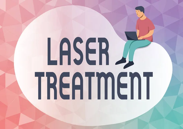 Tekst pokazujący inspirację Laserowe leczenie. Pomysł na biznes dowolny z różnych technik medycznych i chirurgicznych przy użyciu laserów Streszczenie Rozpowszechnianie wiadomości Online, Globalne koncepcje łączności — Zdjęcie stockowe