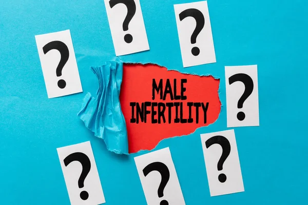 Sign displaying Male Infertility. Internet Concept the inability to cause pregnancy in a fertile Brainstorming New Ideas And Inspiration For Solutions Breakthrough Problems