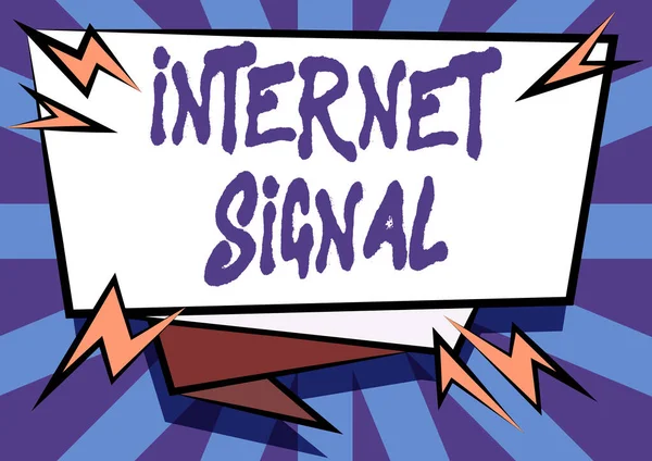 Fogalmi felirat Internet Signal. Üzleti koncepció jel erőssége kapott egy telefont a mobilhálózat Absztrakt Megjelenítése Sürgős üzenet, Új közlemény Információ — Stock Fotó