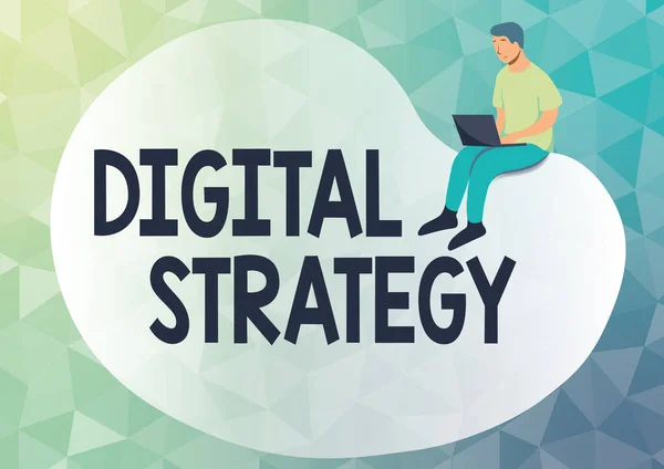 디지털 전략 (Digital Strategy) 은 다음을 가리킨다. 데이터 자산의 비즈니스 이익 극대 화를 위한 비즈니스 컨셉 계획 Abstract Spreading Message Online, Global Connectivity Concepts — 스톡 사진