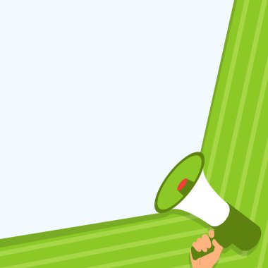 El Tutma Megafonu 'nun Yüksek Sesli Harika Yeni Duyurusu. Palmiye Çizimi Bir Megafon Kullanarak Güçlü Yeni Reklamlar Veriyor.