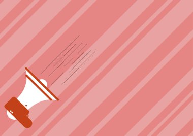 Hızlı Yeni Bir Duyuru Yapan Bir Megafonun İmajı. Megafon Çizim Veren Önemli Hızlı Tebligat. Horn Sözcüsü Sketch Hızlı Promosyon Yapıyor.