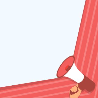 El Tutma Megafonu 'nun Yüksek Sesli Harika Yeni Duyurusu. Palmiye Çizimi Bir Megafon Kullanarak Güçlü Yeni Reklamlar Veriyor.