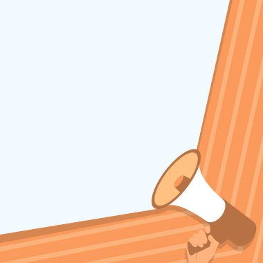 El Tutma Megafonu 'nun Yüksek Sesli Harika Yeni Duyurusu. Palmiye Çizimi Bir Megafon Kullanarak Güçlü Yeni Reklamlar Veriyor.