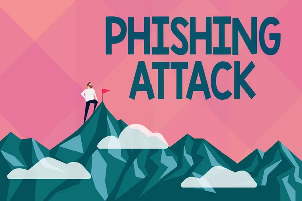 Mesaj işareti Phishing Attack 'ı gösteriyor. Hassas ve gizli bilgi edinmek için iş genel bakış girişimleri Soyut Ulaşım ve Ulaşım Hedefleri, Sıkı Çalışma Konseptlerinin Sonuçları — Stok fotoğraf
