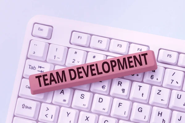Text caption presenting Team Development. Concept meaning the enhancement of the effectiveness of work groups Abstract Fixing Outdated Websites, Maintaining Internet Connection — Stock Photo, Image