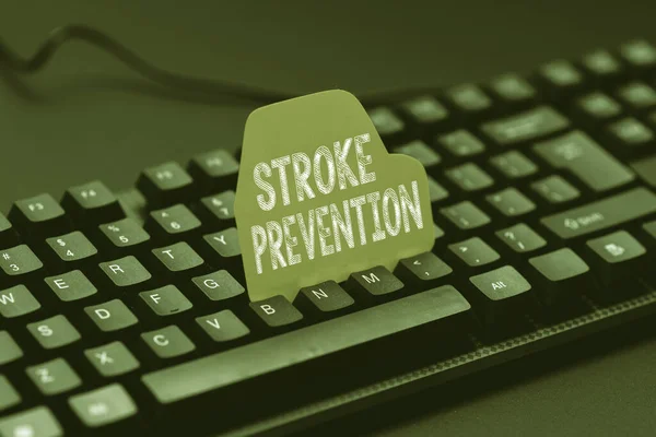 Conceptual display Stroke Prevention. Business approach identified personal risk factors and change lifestyle Typewriting Movie Review Article, Typing Fresh Food Blog Article