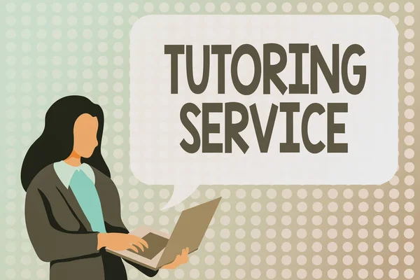 Text showing inspiration Tutoring Service. Business concept the act of teaching or instructing other branch of learning Studying Programming Languages, Coding And Developing New Video Game — Stockfoto