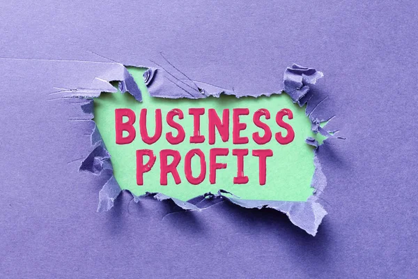 Mão escrita sinal Business Profit. Internet Concept the amount of revenue gained from a business activity Thinking New Writing Concepts, Breaking Through Writers Block — Fotografia de Stock