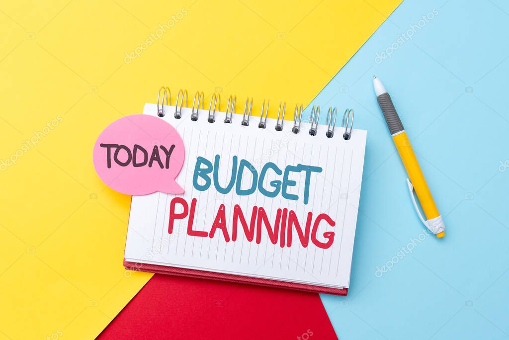 Handwriting text Budget Planning. Business idea process of constructing a budget and then utilizing it Colorful Perpective Positive Thinking Creative Ideas And Inspirations