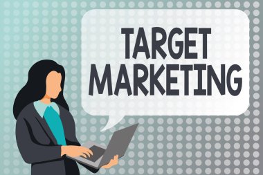 El yazısı tabelası Hedef Pazarlama. Ürün Çalışan Programlama Dilleri, Kodlama ve Geliştirme Yeni Video Oyunu 'nu satın alacak potansiyel müşterilerden oluşan iş yaklaşım grubu