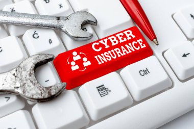 Kavramsal ekran siber sigortası. İşletme vitrini iş dünyasını ve kullanıcıları İnternet tabanlı risklerden korur Soyut sunucu Etik Hacker, Yaratıcı Notlar ve Fikirler Yazar