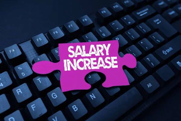 Conceptual caption Salary Increase. Internet Concept an increase in the salary or pay given to an employee Abstract Gathering Investigation Clues Online, Presenting Internet Ideas