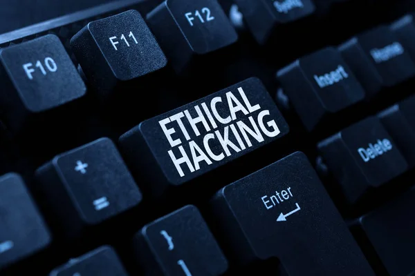 Conceptual caption Ethical Hacking. Business showcase act of locating weaknesses and vulnerabilities of computer Sending New Messages Online, Creating Visual Novels, Typing Short Stories