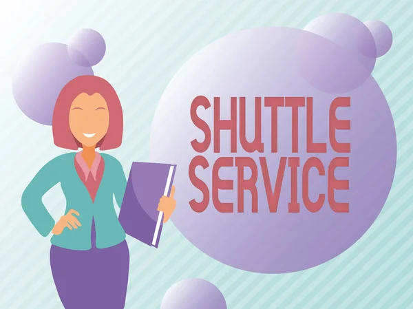 Conceptueel bijschrift Shuttle Service. Business showcase bedoeld om passagiers te vervoeren tussen twee vaste punten Abstract Discussie belangrijk nieuws, Uitleggen en Rapporteren Concept — Stockfoto