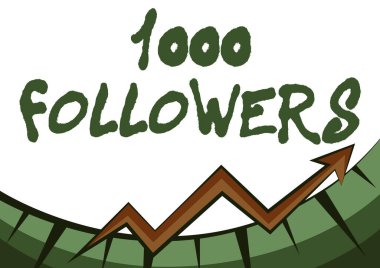 El yazısı işareti 1000 takipçi. Instagram 'da Soyut Grafik Sunumu İlerleme, İlerleme ve Geliştirme kavramını takip eden kişilerin iş fikri sayısı