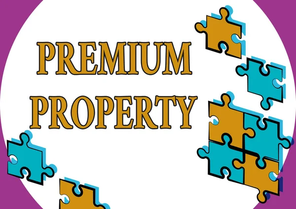 Handstil text Premium Property. Affärsidé förskottsbetalning för en saker som tillhör någon Skapa nya datoriserade Filing System, Fylla Online Dokument — Stockfoto