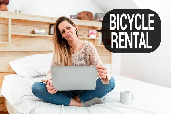 Conceptual display Bicycle Rental. Concept meaning a business which rents out bikes to tourists or travellers Abstract Ordering Food Online, Solving Problems On Internet Forums