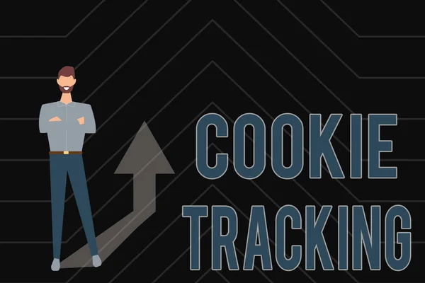 Mesaj işareti Cookie Tracking 'i gösteriyor. Kullanıcı s 'de depolanan sözcük, çevrimiçi Belgeler ve Bilgiler Toplama, Veri Girme ve Kaydetme web sitesi tarafından ziyaret edilen bilgisayardır. — Stok fotoğraf