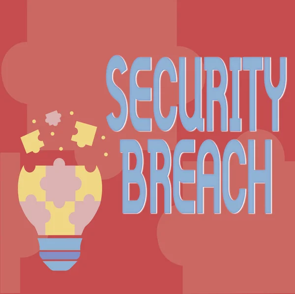 Writing displaying text Security Breach. Business idea any incident that results in unauthorized access of data Abstract Brainstorming Problem And Solution, Careful Thinking Concept — Stock Photo, Image