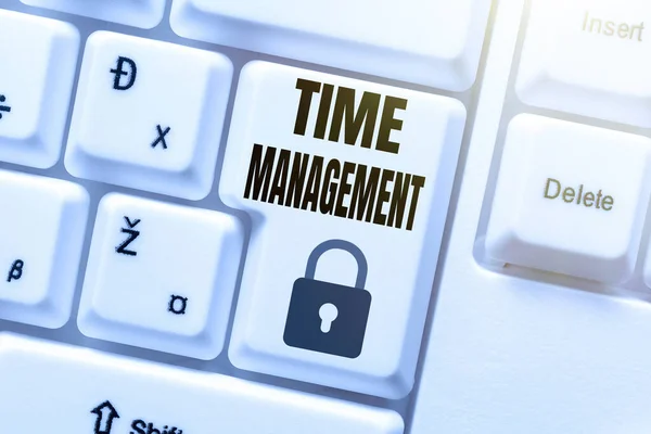 時間管理が表示されます。ビジネスコンセプト1つを使用する機能は、効果的または生産的に時間です。 — ストック写真