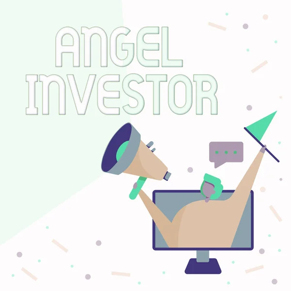 Angel Investor 텍스트 Word High Net Worth Individual Who Provides — 스톡 사진