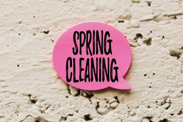 Text caption presenting Spring Cleaning. Business overview thorough cleaning of a house or room during spring Thinking New Bright Ideas Renewing Creativity And Inspiration — Stock Photo, Image