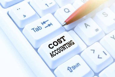 Maliyet muhasebesini gösteren metin işareti. Fikirlerinizi Yazan İnternet Tarayıcılığı ve Çevrimiçi Araştırma Çalışmalarında ortaya çıkan maliyetlerin kaydına yazılan sözcük