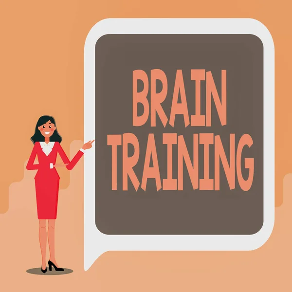 Sign displaying Brain Training. Business showcase mental activities to maintain or improve cognitive abilities Displaying Important Informations, Presentation Of New Ideas