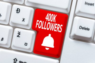 El yazısı işareti 400K takipçileri. İş konsepti Instagram 'da birini takip eden kişi sayısı Resim Giriş ve Açıklama, Kelime Tanımı ve Anlamı