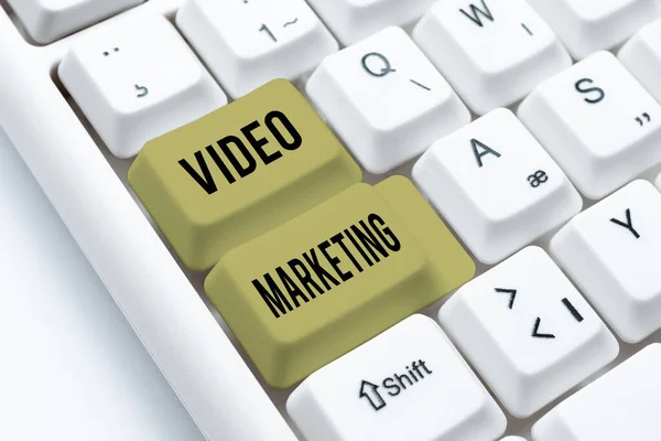 Hand writing sign Video Marketing. Business concept integrates engaging video into the marketing campaigns Online Documentation Ideas, Uploading Important Files To The Internet