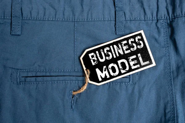 Conceptual caption Business Model. Word for strategy that a company uses to generate revenue or profit Thinking New Bright Ideas Renewing Creativity And Inspiration — Stock Photo, Image