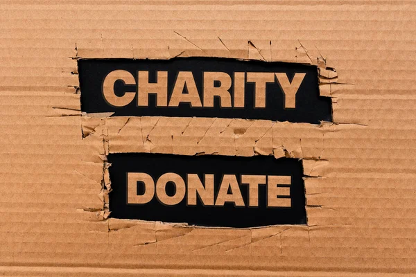 Inspirasi menunjukkan tanda Charity Donate. Hadiah pendekatan bisnis yang diberikan oleh seorang individu kepada organisasi nirlaba Pembentukan Pemikiran Baru Mengungkap Ide-ide Segar Menerima Perubahan — Stok Foto