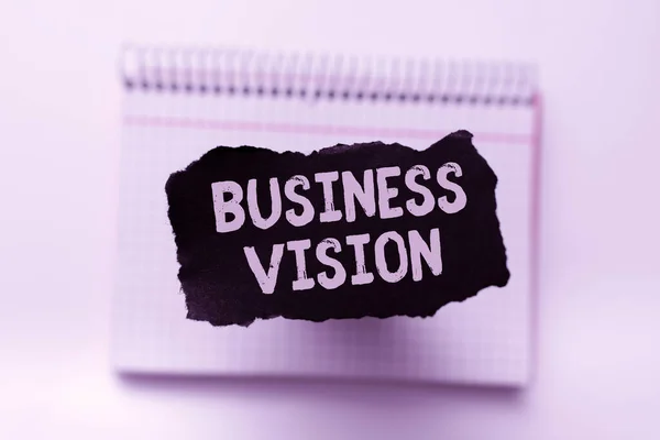 Legenda conceitual Visão de Negócios. Mostra de negócios cresce seu negócio no futuro com base em seus objetivos Resumo Focando em uma única ideia, Solucionando o conceito de problema principal — Fotografia de Stock