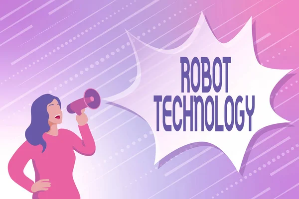 로봇 기술 (Robot Technology) 은 다음을 가리킨다. 사람을 대신할 수있는 사업 아이디어 개발 현대 데이터 처리 방식, 타이핑 및 온라인 조항 — 스톡 사진