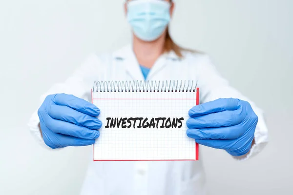 Inspiration showing sign Investigations. Business approach The formal action or systematic examination about something Demonstrating Medical Ideas Presenting New Scientific Discovery