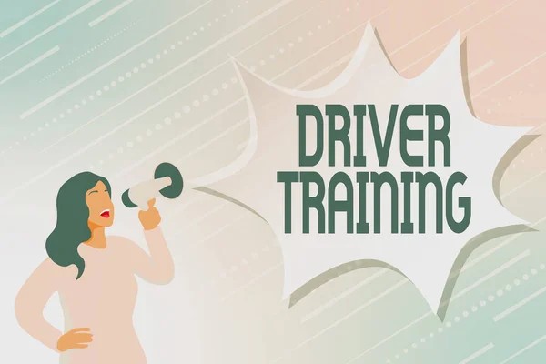 Inspirace ukazuje znamení Driver Training. Obchodní nápad připravuje nový ovladač získat ovladač s je licence Moderní metody zpracování dat, psaní a editace on-line článků — Stock fotografie