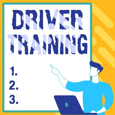 İlham veren Sürücü Eğitimi metni. Yeni Bilgisayarlı Dosya Sistemi Oluşturan, Çevrimiçi Belgelendirmeleri Dolduran Bir Aracın Nasıl Kullanılacağını Öğreten Çalışma Programı