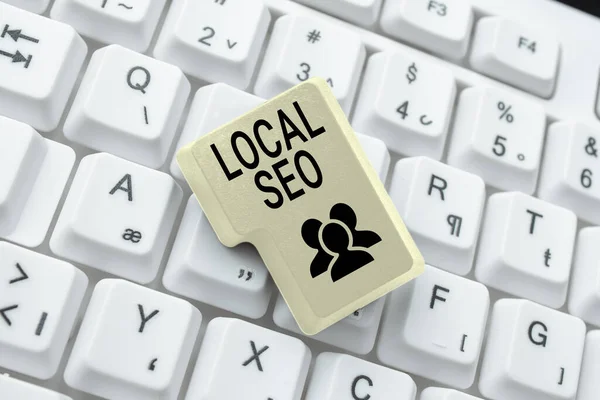 Konzeptionelle Bildunterschrift Local Seo. Konzept bedeutet unglaublich effektive Art und Weise, Ihr nahes Geschäft online zu vermarkten Abstract Erstellen von Online-Transkriptionen Jobs, Eingabe von Website-Beschreibungen — Stockfoto