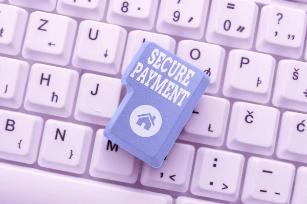 Conceptual caption Secure Payment. Business concept Security of Payment refers to ensure of paid even in dispute Writing Comments On A Social Media Post, Typing Interesting New Article