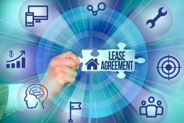 Konsept gösteri kira sözleşmesi. Sözleşme şartları için bir taraf için sözleşme, El Tutma Yapboz Parçası Yeni Gelecek Teknolojileri Kilidini Açma Sözleşmesi 'ni kabul ediyor..