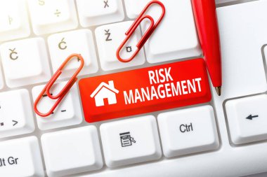 Risk Yönetimi sunan metin başlığı. Mali risklerin iş genel değerlendirmesi veya prosedürlerle ilgili sorunlar Yazım Başlığı ve Açıklamaları, Önemli Veri Kodları Girilmesi