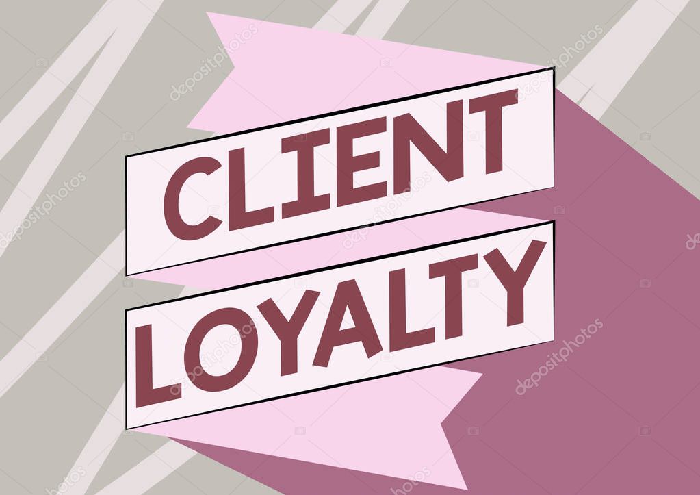 Writing displaying text Client Loyalty. Business approach The result of consistently positive satisfaction to clients Folded Paper Sash Drawing In Zigzag Pattern.